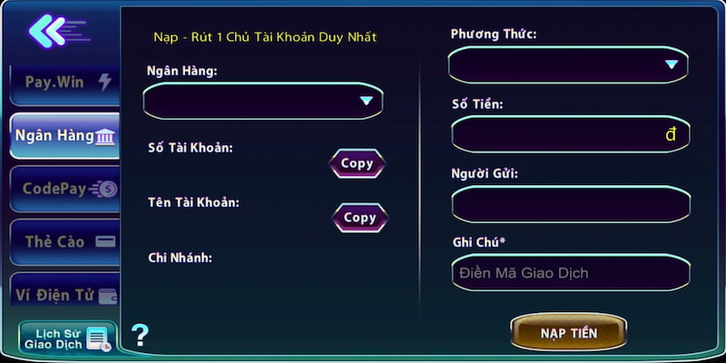 Các lưu ý khi thực hiện nạp tiền 789Club